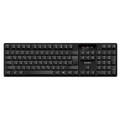 Клавиатура беспроводная SVEN KB-C2300W, USB, 104 клавиши, 2,4 GHz, черная, SV-021474 - фото 16495166