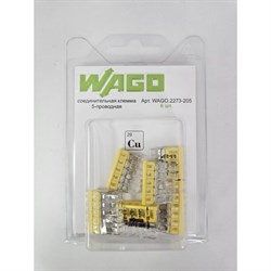 Пятипроводная соединительная клемма WAGO 2273-205 - фото 16523274