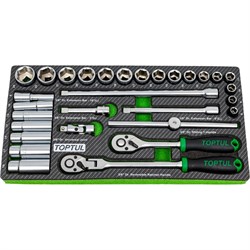 Набор головок и аксессуаров TOPTUL GEA3005 - фото 16539416