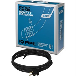 Саморегулирующийся комплект для защиты водопровода от замерзания IQWATT IQ PIPE - фото 16540348