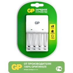 Зарядное устройство GP kb01cs для заряда перезаряжаемых элементов питания типоразмера аа и ааа - фото 16541229