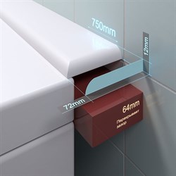 Акриловый бордюр для ванны BNV 4603312129177 - фото 16543108