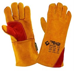 Краги спилковые утепл.(иск.мех) ГРЕНАДЕР желтые с усилением, КРА009 - фото 16559544