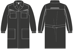 Халат ProfLineSpecialist (тк.Смесовая,240), черный - фото 16559682