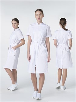 Халат женский Сансара-005 (тк.Смесовая,160) MedLine, белый - фото 16560240