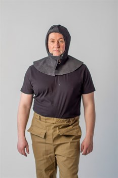 Подшлемник спилковый утепленный, черный - фото 16560254