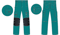 Брюки ProfLineSpecialist (тк.РипСтоп,240), циан/черный - фото 16560271