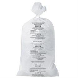 Мешки для мусора медицинские КОМПЛЕКТ 20 шт., класс А (белые), 100 л, 60х100 см, 14 мкм - фото 16561767