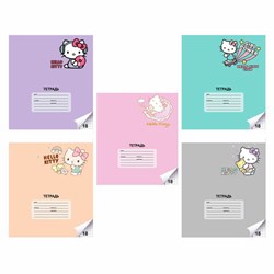 Тетрадь 18 л. CENTRUM клетка, обложка картон, "Hello Kitty" (микс в спайке), 74544 - фото 16561850