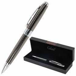 Ручка подарочная шариковая GALANT "Gotter", корпус оружейный металл, детали серебро, узел 0,7 мм, линия письма 0,5 мм, синяя, 144176 - фото 16562337