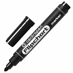 Маркер для бумажного флипчарта ЧЕРНЫЙ CENTROPEN, НЕПРОПИТЫВАЮЩИЙ, 2,5 мм, 8550, 5 8550 0112 - фото 16562396