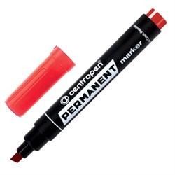 Маркер перманентный CENTROPEN 8576, КРАСНЫЙ, скошенный наконечник, 1-4,6 мм, 585760104 - фото 16562400