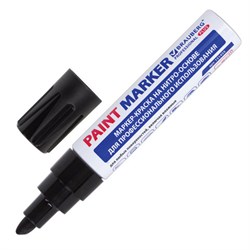 Маркер-краска лаковый (paint marker) 8 мм, ЧЕРНЫЙ, НИТРО-ОСНОВА, алюминиевый корпус, BRAUBERG PROFESSIONAL PLUS JUMBO, 151455 - фото 16562438