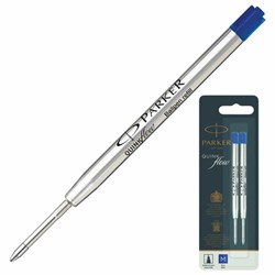 Стержень шариковый PARKER "Quinkflow", КОМПЛЕКТ 2 шт., металлический, 98 мм, узел 1 мм, блистер, синий, 1950373 - фото 16562522