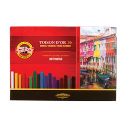 Пастель мягкая художественная KOH-I-NOOR "Toison D'or", 36 цвета, квадратное сечение, 8585036001KS - фото 16562541