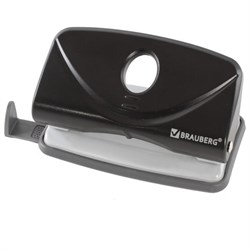 Дырокол BRAUBERG "Original", до 10 листов, черный, 222537 - фото 16562889