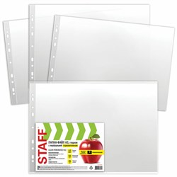 Папки-файлы БОЛЬШОГО ФОРМАТА (297х420 мм) А3, ГОРИЗОНТАЛЬНЫЕ, КОМПЛЕКТ 50 шт., 35 мкм, STAFF "Manager", 225770 - фото 16562964