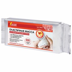 Паста (масса) для лепки ОСТРОВ СОКРОВИЩ, самозатвердевающая, 500 г, натуральный белый, 228654 - фото 16563076