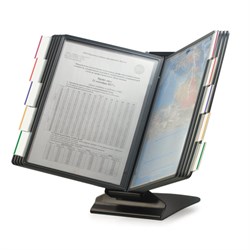 Демосистема настольная металлическая на 10 панелей, с 10 серыми панелями А4, BRAUBERG, 231238 - фото 16563157