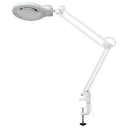 Настольная лампа светильник Леда С20 на струбцине, СВЕТОДИОДНАЯ, 8 Вт, ЛУПА (2/9 раз), белый - фото 16563268