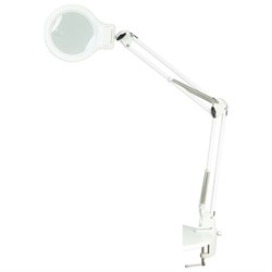 Настольная лампа светильник Леда С20 ПРО на струбцине, СВЕТОДИОДНАЯ, 8 Вт, ЛУПА (4,5/9 раз), белый - фото 16563314