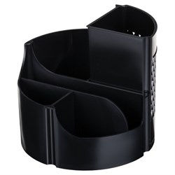 Подставка-органайзер STAFF Basic, 120х120х110 мм, 5 отделений, черная, 237949 - фото 16563388