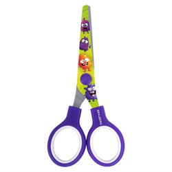 Ножницы 130 мм, сиреневые, с цветной печатью "Милые монстры", BRAUBERG CUTE MONSTERS, 238958 - фото 16563509