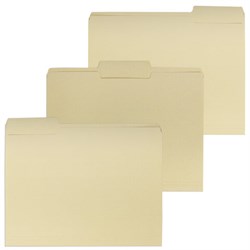 Папки-разделители картотечные А4, КОМПЛЕКТ 30 шт., 295х240 мм, бежевые, STAFF, 270938 - фото 16563583