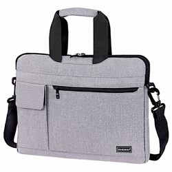 Сумка портфель HEIKKI NOVATION (ХЕЙКИ) с отделением для ноутбука 13-14", багажная лента, серая, 28х38х3 см, 272592 - фото 16563786