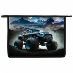 Папка для тетрадей ЮНЛАНДИЯ А4, 1 отделение, пластик, на молнии, "Space driver", 273352 - фото 16563954