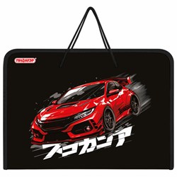 Папка для труда на молнии с ручками ПИФАГОР А4, 1 отделение, пластик, органайзер, "Street race", 273389 - фото 16563976