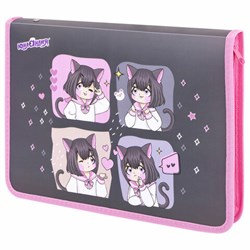 Папка для труда на молнии ЮНЛАНДИЯ А4, 1 отделение, откидная планка, органайзер, "Anime dreamer", 273393 - фото 16563978