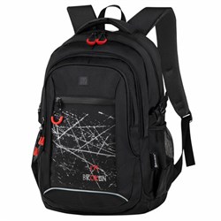 Рюкзак BRAUBERG CONTENT универсальный, 3 отделения, светоотражающий принт, "Br(ok)en", 47х33х18 см, 273845 - фото 16564053