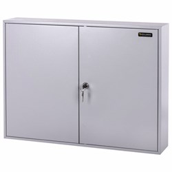 Шкафчик (Ключница) на 300 ключей BRAUBERG, 730х550х140 мм, с замком, +300 брелоков, серый, 290341 - фото 16564115