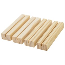 Ценникодержатель деревянный (ценники, реклама, фото) 12х3х2 см, КОМПЛЕКТ 4 шт., BRAUBERG, 291314 - фото 16564301