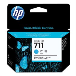 Картридж струйный для плоттера HP (CZ134A) Designjet T120/520, №711, голубой, комплект 3 шт. х 29 мл, оригинальный - фото 16564675