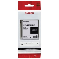 Картридж струйный CANON (PFI-120MBK) для imagePROGRAF TM-200/205/300/305, матовый черный, 130 мл, оригинальный, 2884C001 - фото 16565176