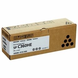 Картридж лазерный RICOH (SP C360HE) для Ricoh SP C360SFNw/C361SFNw, черный, оригинальный, ресурс 7000 страниц, 408184 - фото 16565208