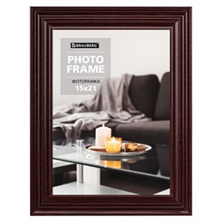 Рамка 15х21 см небьющаяся, багет 30 мм, МДФ, BRAUBERG "Herzog", цвет вишня, 391254 - фото 16565645