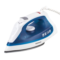 Утюг SONNEN SI-237A, 1800 Вт, антипригарное покрытие, синий/белый, 453504 - фото 16565850
