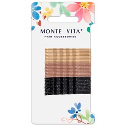Невидимки для волос НАБОР 32 шт., 5 см, разные цвета, MONTE VITA (МОНТЕ ВИТА), 457100 - фото 16566098