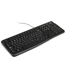 Клавиатура проводная LOGITECH K120, USB, 104 клавиши, черная, 920-002522 - фото 16566250