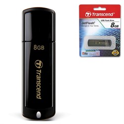 Флеш-диск 8 GB, TRANSCEND Jet Flash 350, USB 2.0, черный, TS8GJF350 - фото 16566253