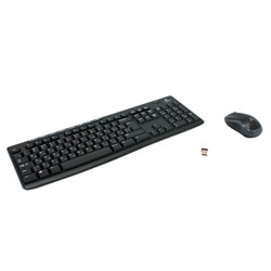 Набор беспроводной LOGITECH MK270, клавиатура, мышь 2 кнопки + 1 колесо-кнопка, черный - фото 16566262
