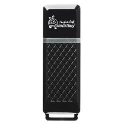 Флеш-диск 8 GB, SMARTBUY Quartz, USB 2.0, черный, SB8GBQZ-K - фото 16566287