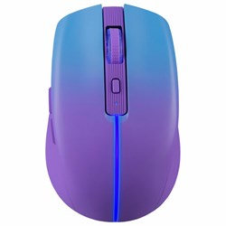 Мышь беспроводная бесшумная DEFENDER Mystery MM-301 LED, 5 кнопок + колесо-кнопка, фиолетовая, 52301 - фото 16566391