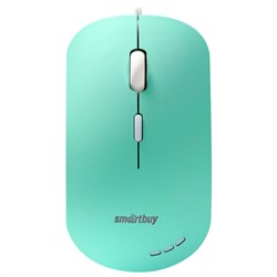 Мышь проводная бесшумная SMARTBUY 288-LG, USB, 3 кнопки + 1 колесо, оптическая, зеленая, 06826, SBM-288-LG - фото 16566420