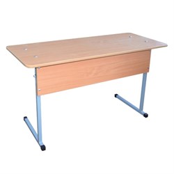 Стол-парта 2-местный нерегулируемый "Бюджет", 1200х500х760 мм, рост 6, серый каркас, ЛДСП бук - фото 16566498