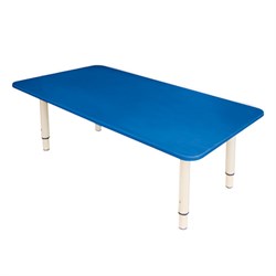 Стол детский "Дошколенок", 900х450х400-580 мм, регулируемый, рост 0-3 (85-145 см), пластик, синий, слоновая кость - фото 16566521