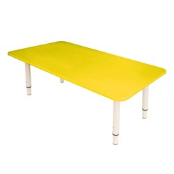 Стол детский "Дошколенок", 900х450х400-580 мм, регулируемый, рост 0-3 (85-145 см), пластик, желтый, слоновая кость - фото 16566522